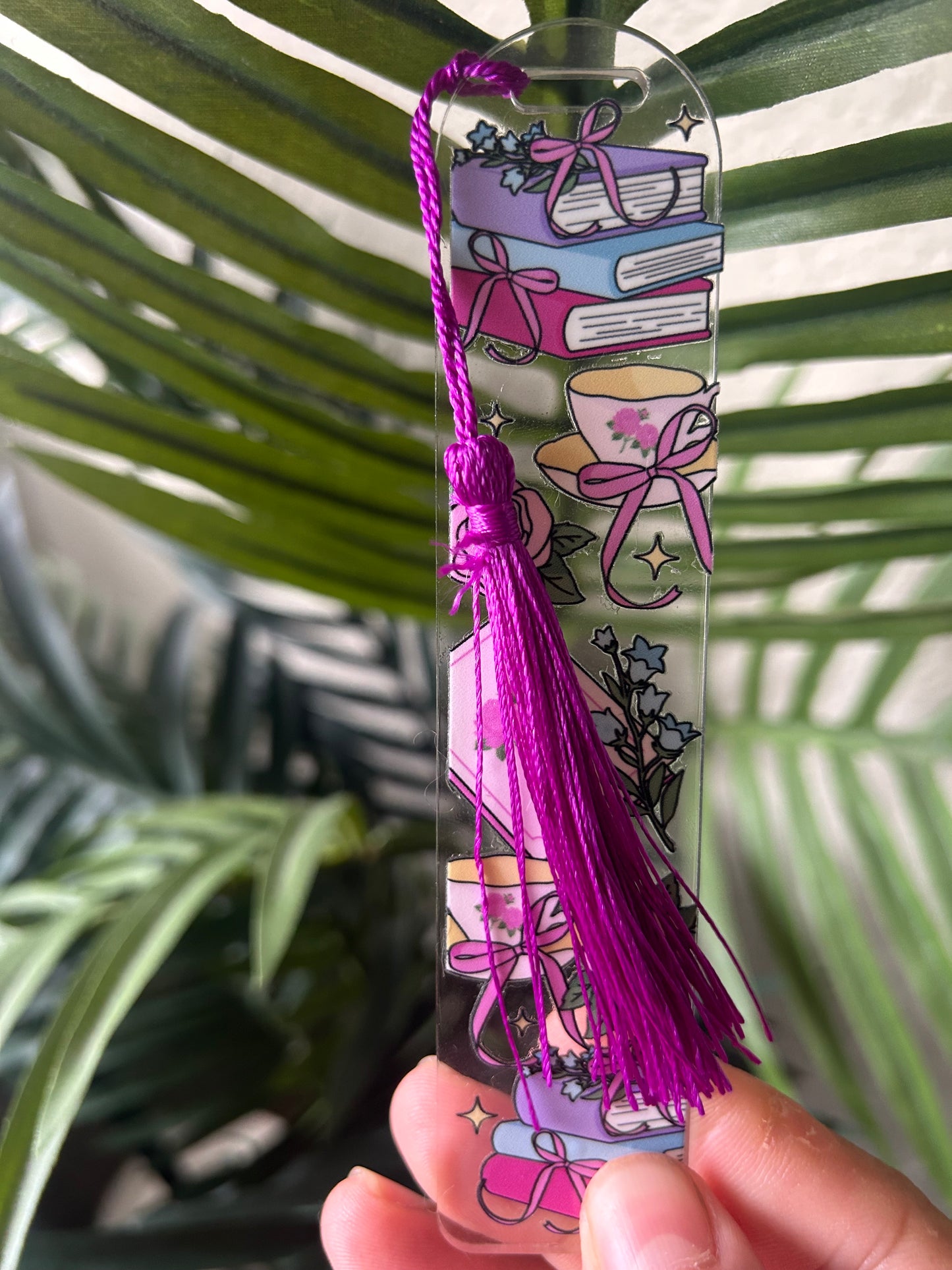 Romantic Reading Time Acrylic Bookmark