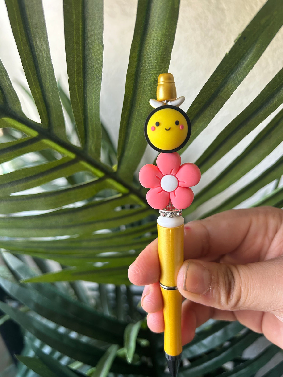 Bee Flower Spring Beaded Pens