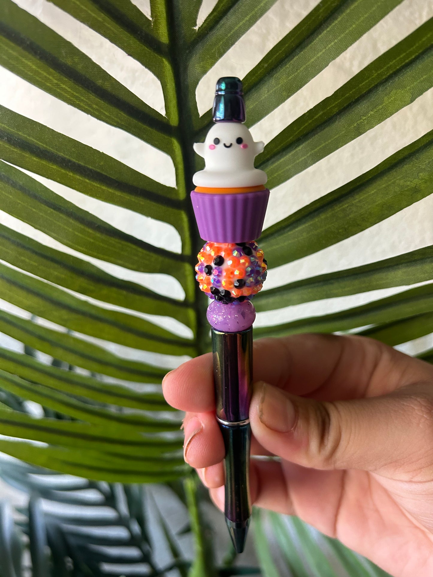 Ghost Cupcake Beaded Pens