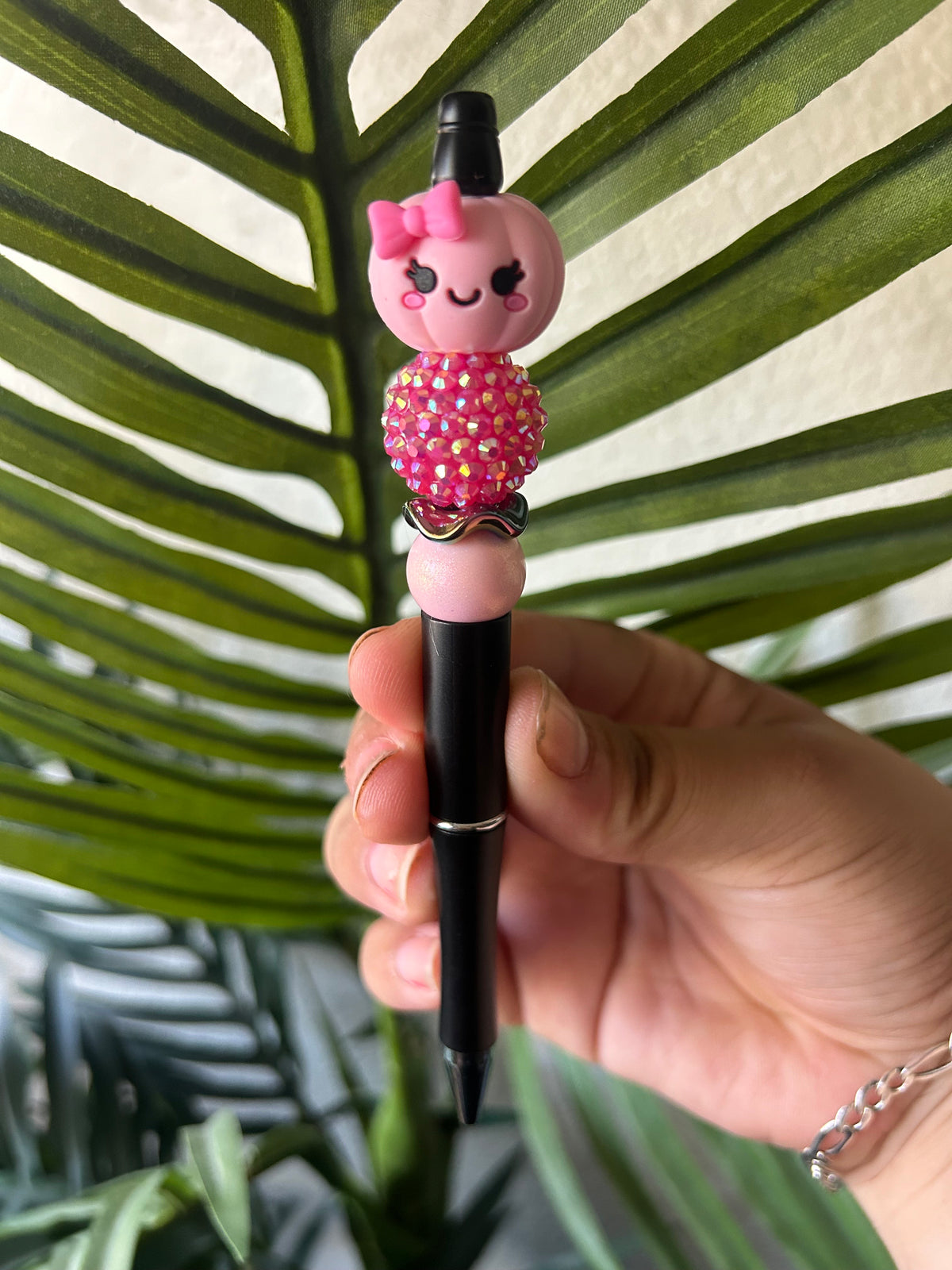 Pumpkin Bow Beaded Pens