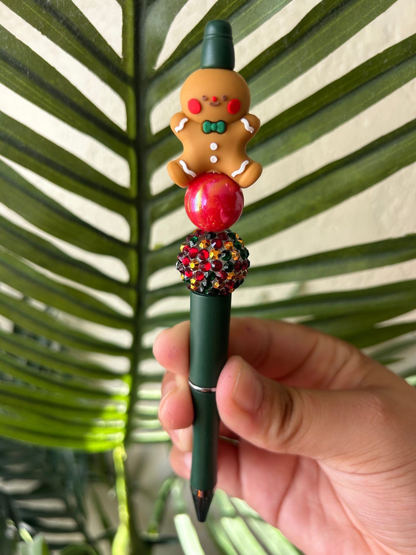 Gingerbread Man Beaded Pens