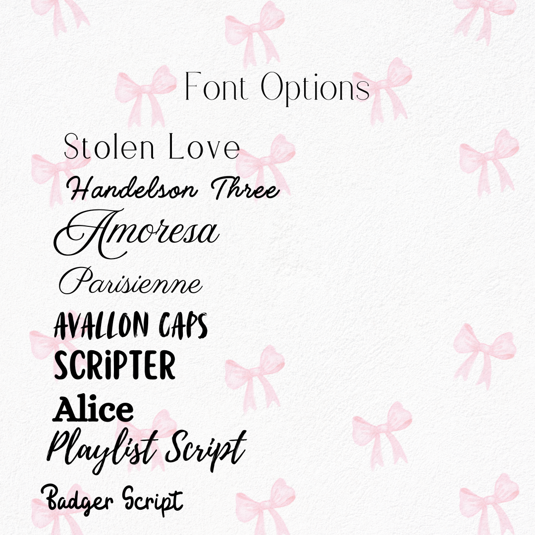 Customized Composition Notebooks (Coquette Bow Prints)