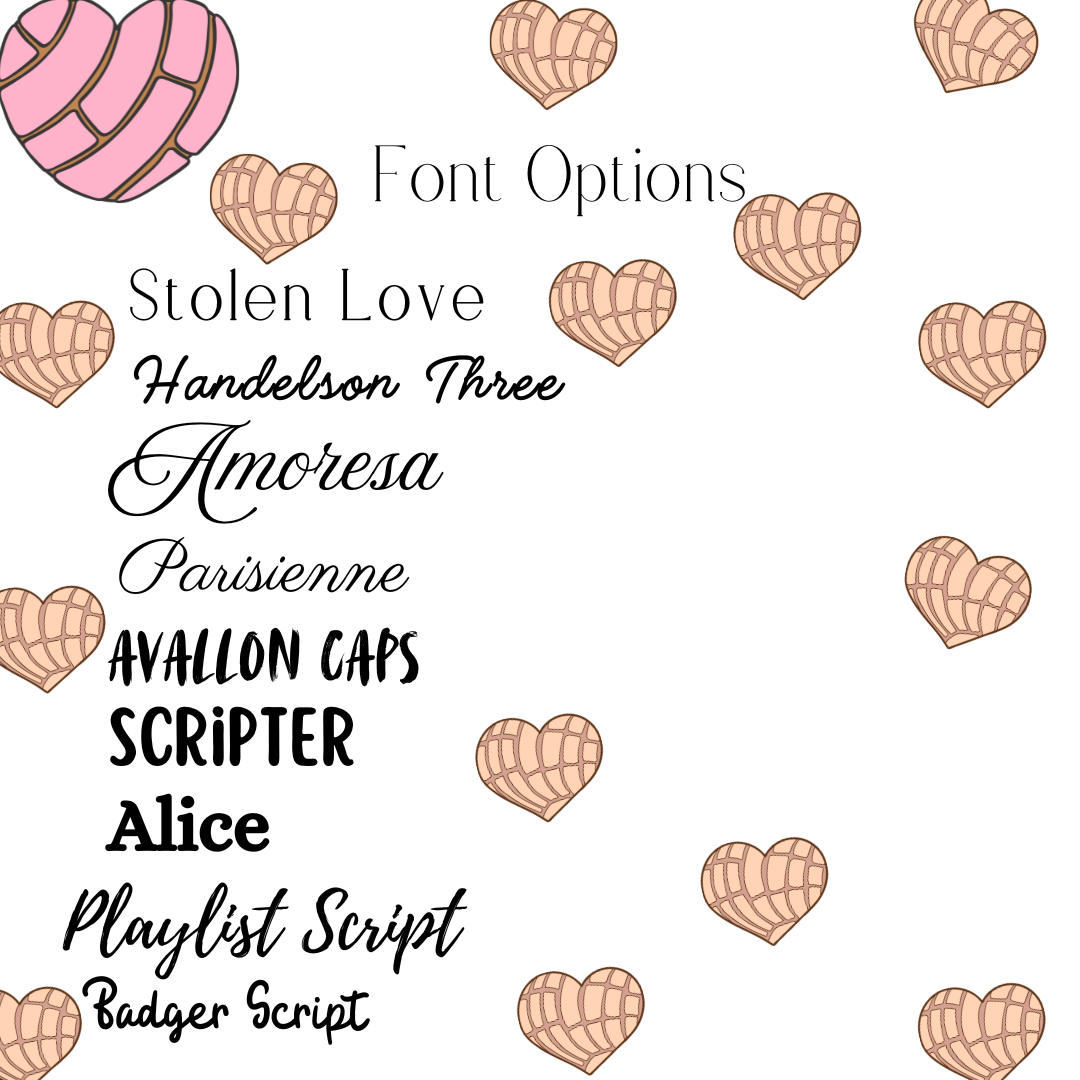 Customized Composition Notebooks (Concha Heart Prints)