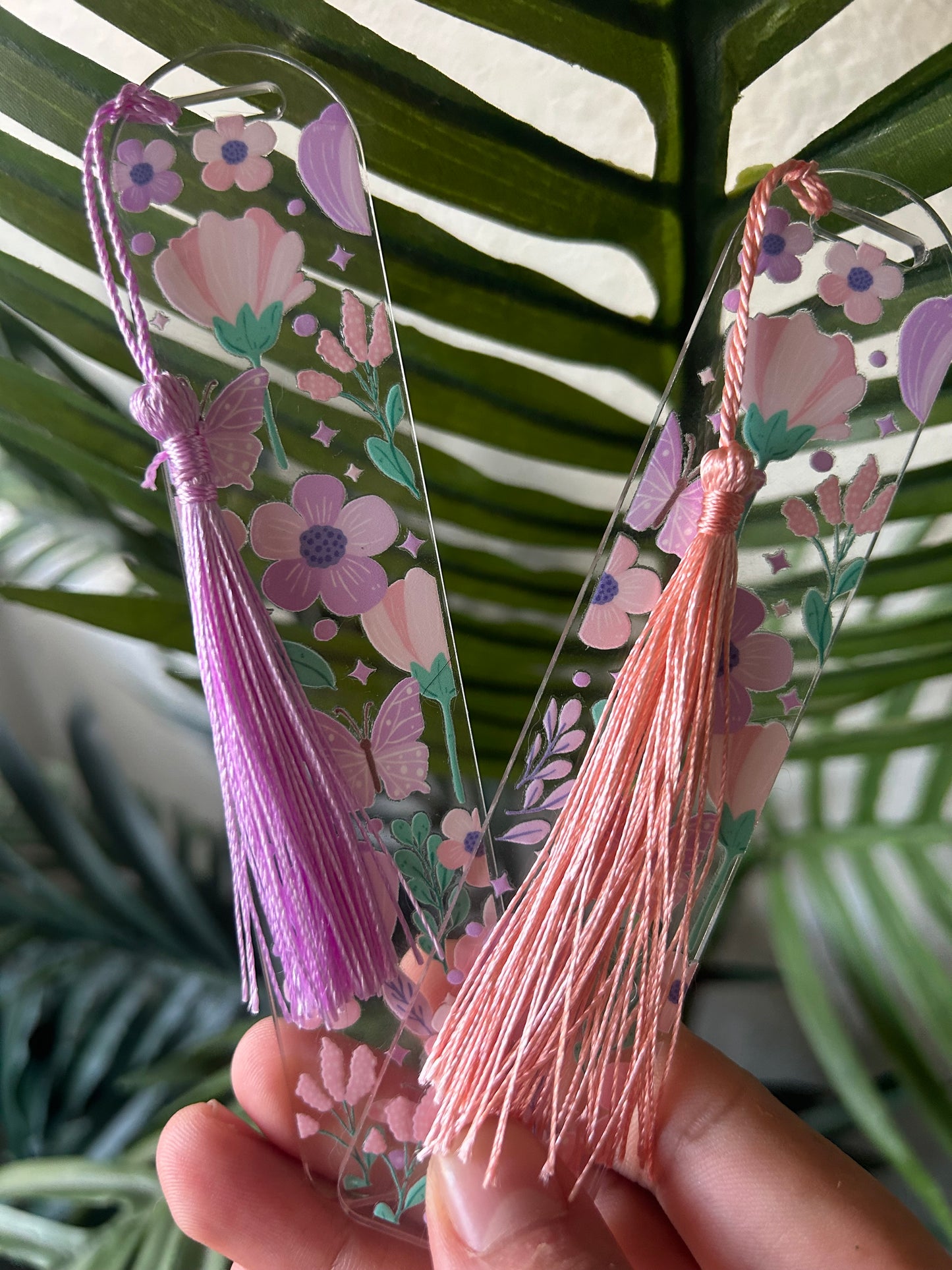 Lavender Butterfly Acrylic Bookmark