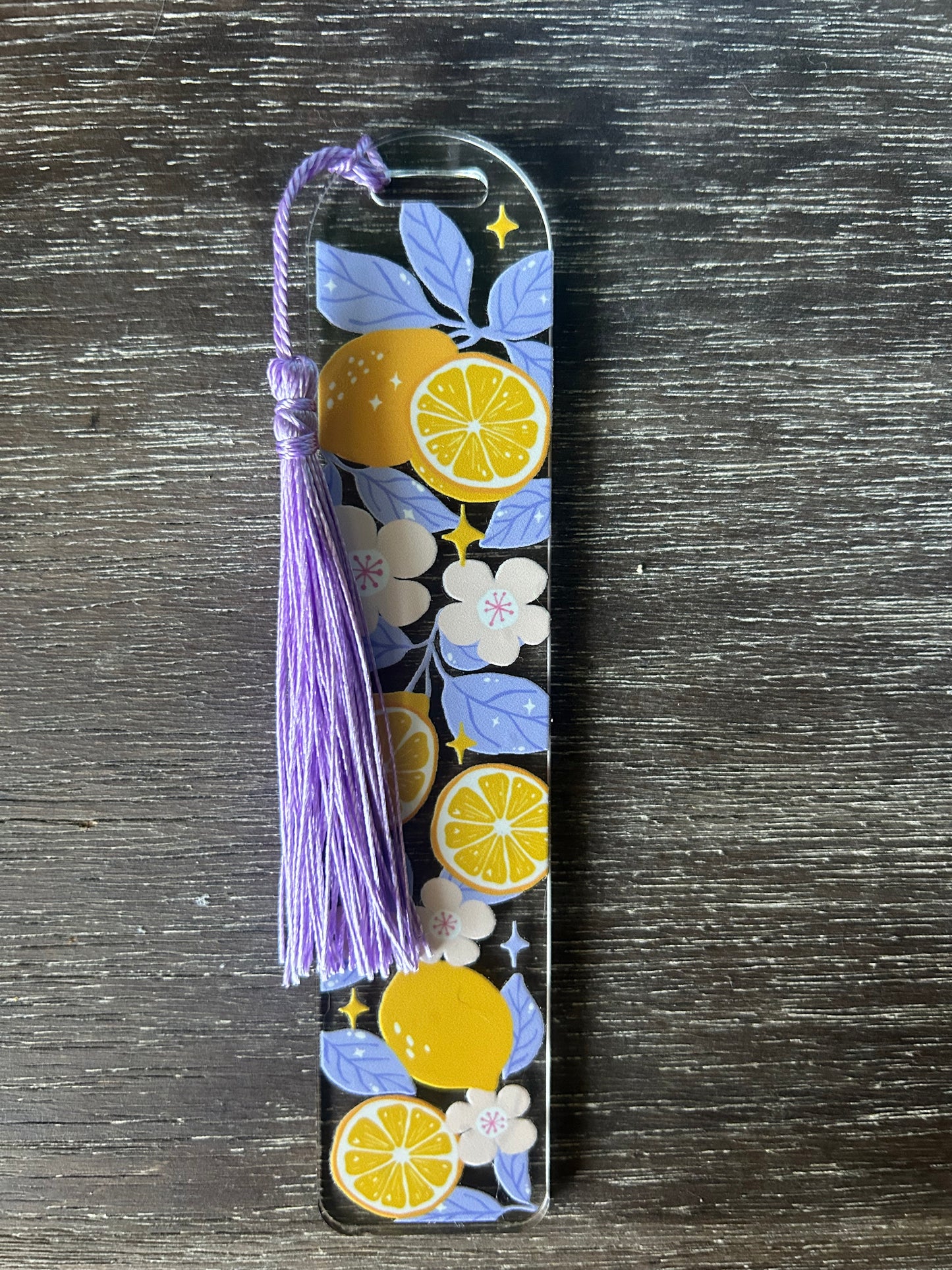 Summer Lemon Acrylic Bookmark