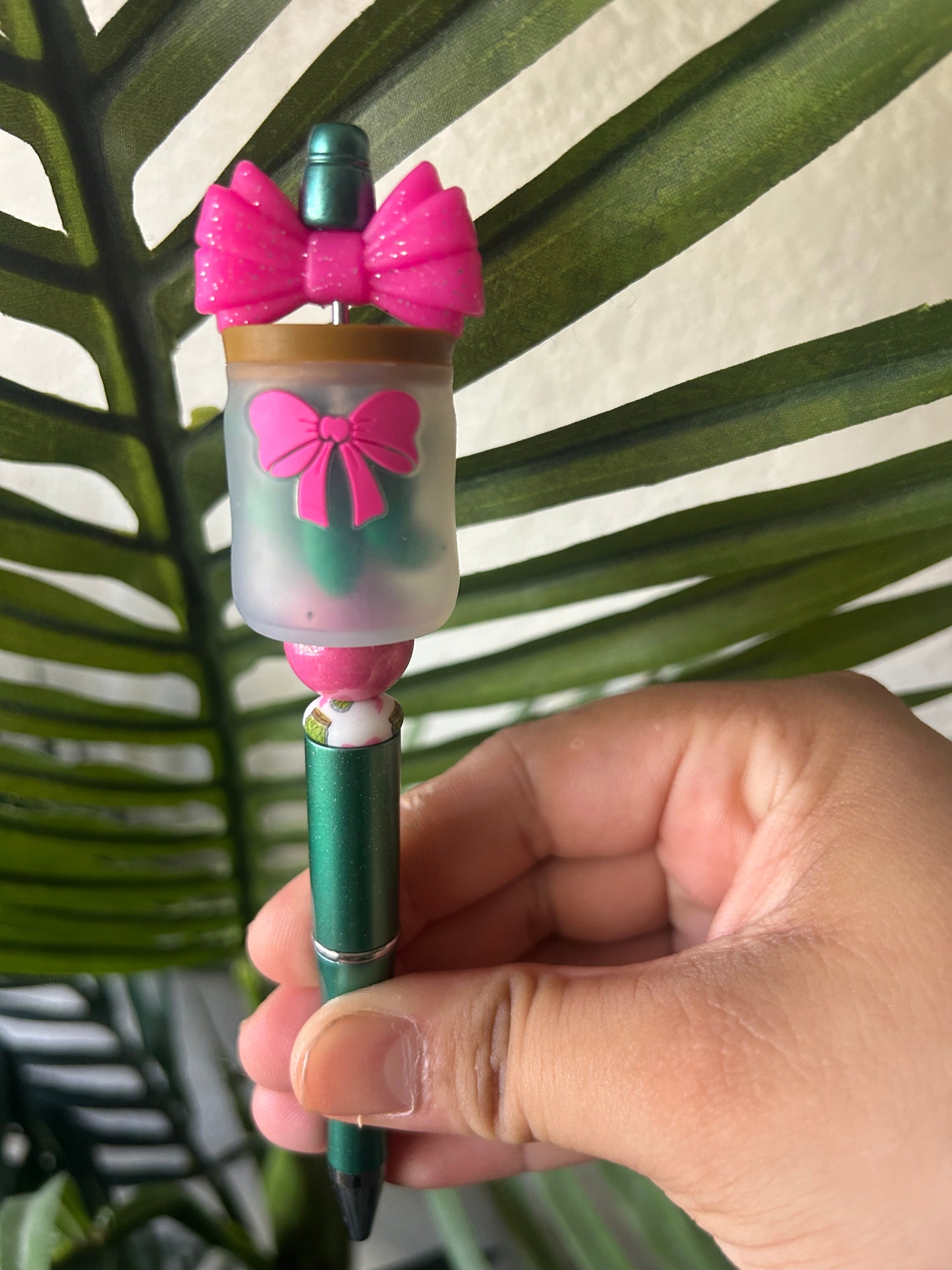 3D Pickel Jar Beaded Pen & Keychain
