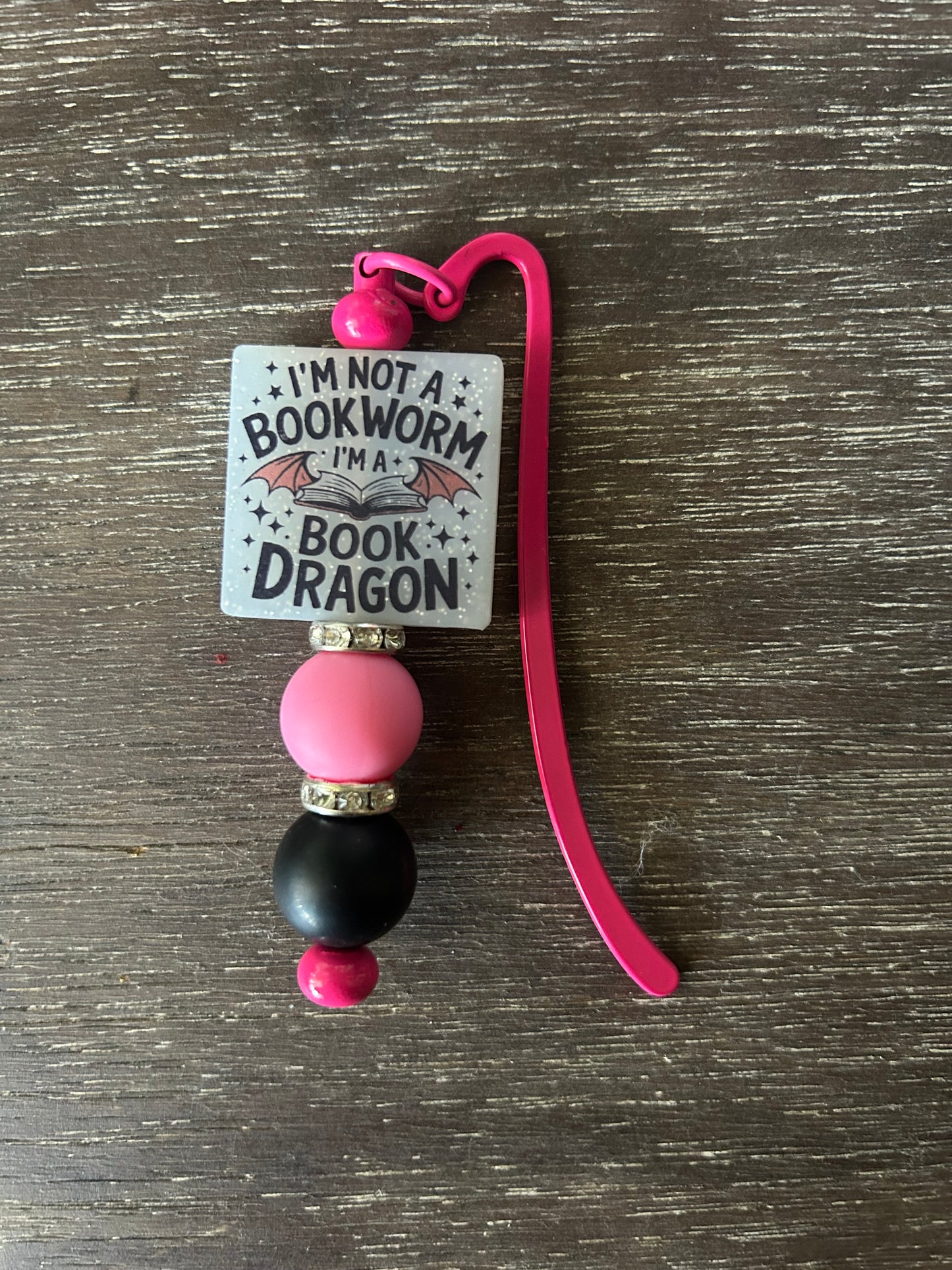 I’m Not a Bookworm I’m a Book Dragon Beaded Bookmark