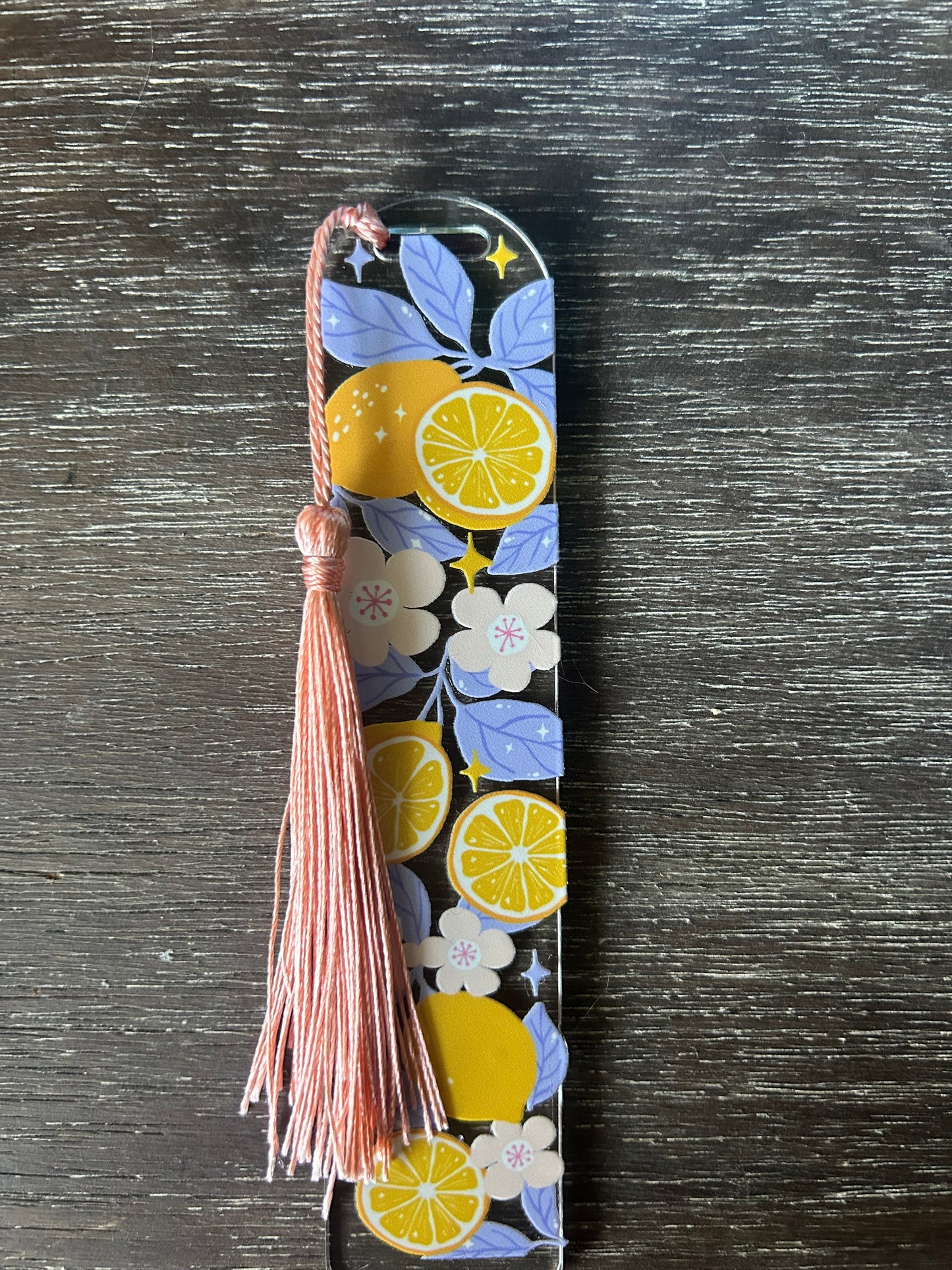 Summer Lemon Acrylic Bookmark