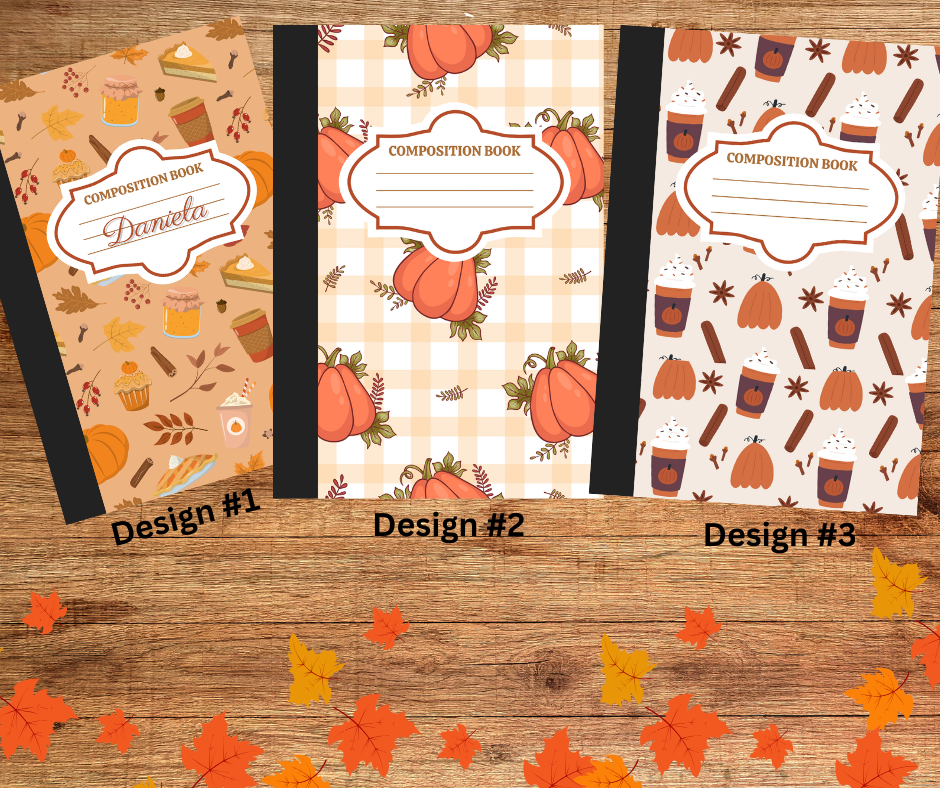 Customized Composition Notebooks (Fall/Autumn Prints)