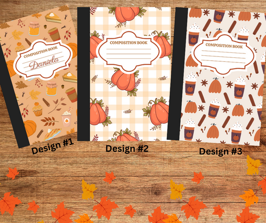 Customized Composition Notebooks (Fall/Autumn Prints)