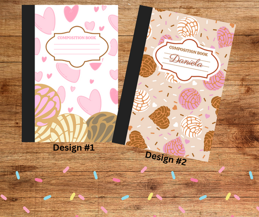 Customized Composition Notebooks (Concha Heart Prints)