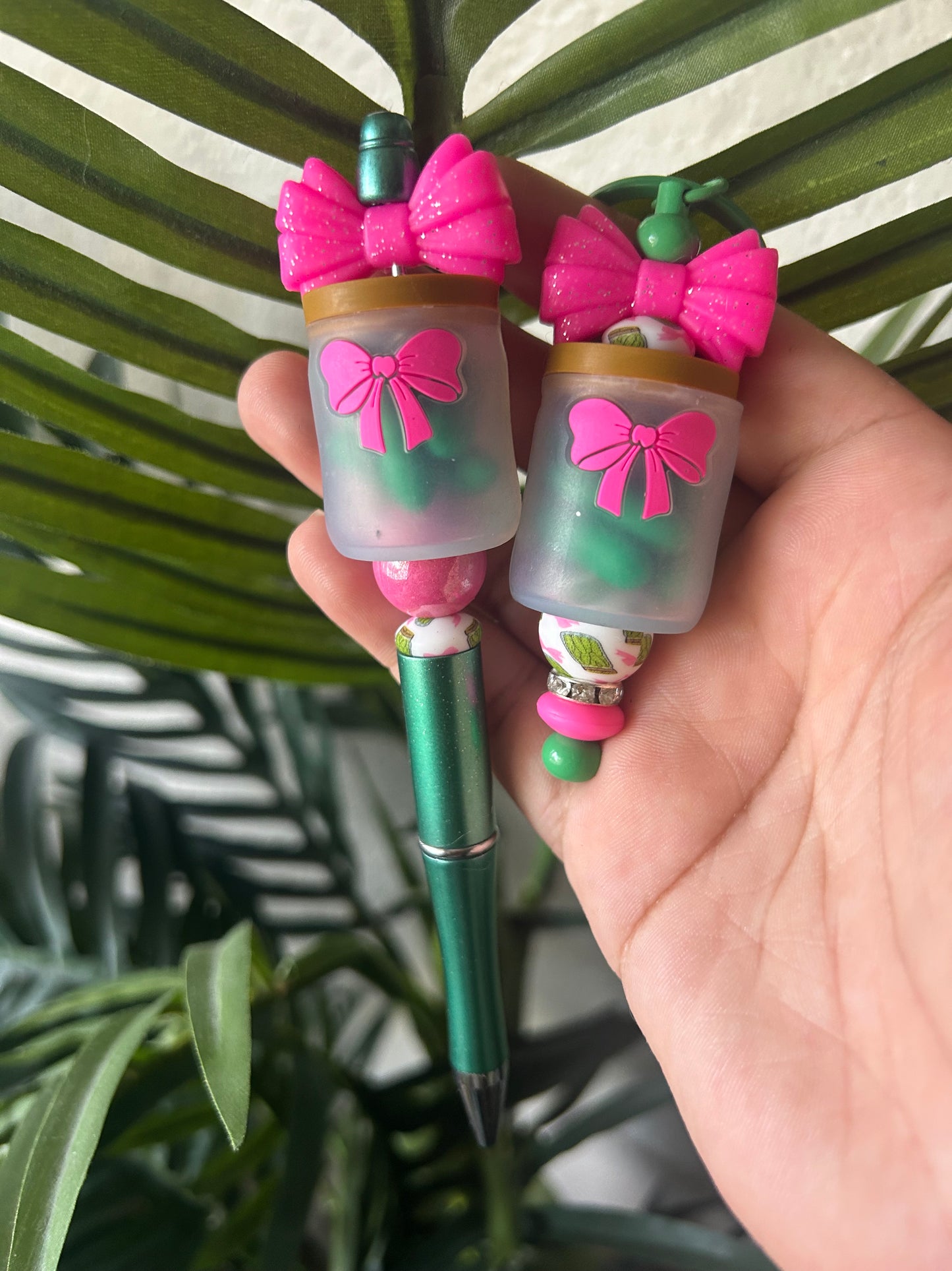 3D Pickel Jar Beaded Pen & Keychain
