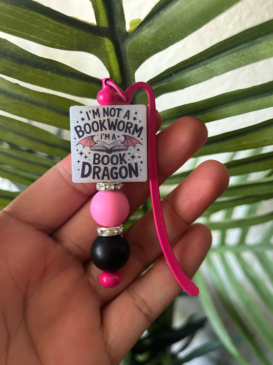 I’m Not a Bookworm I’m a Book Dragon Beaded Bookmark