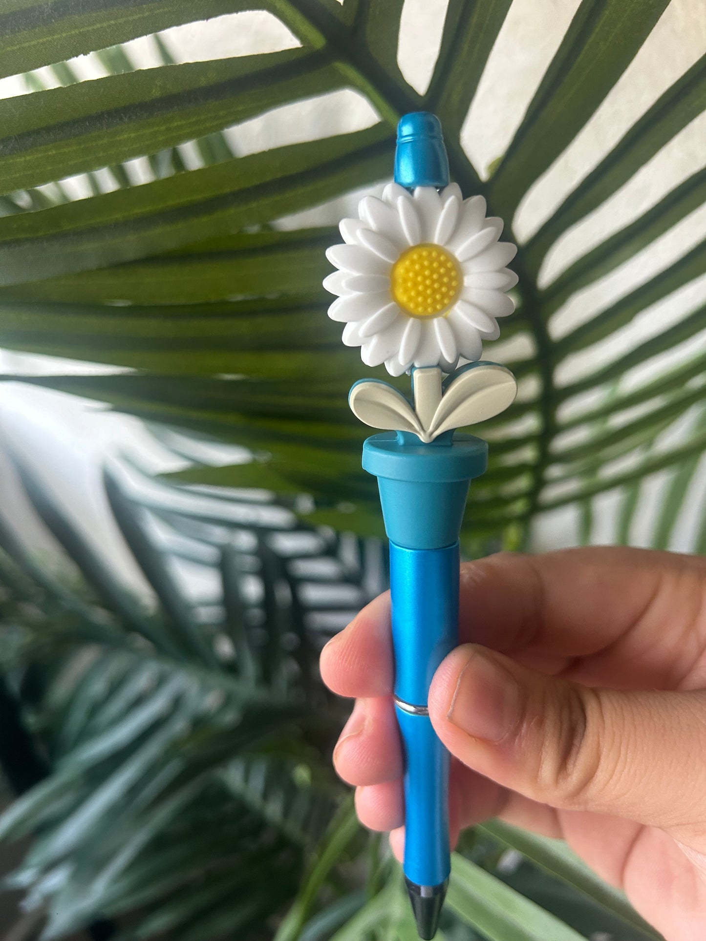 Spring Daisy Floral Beaded Pens