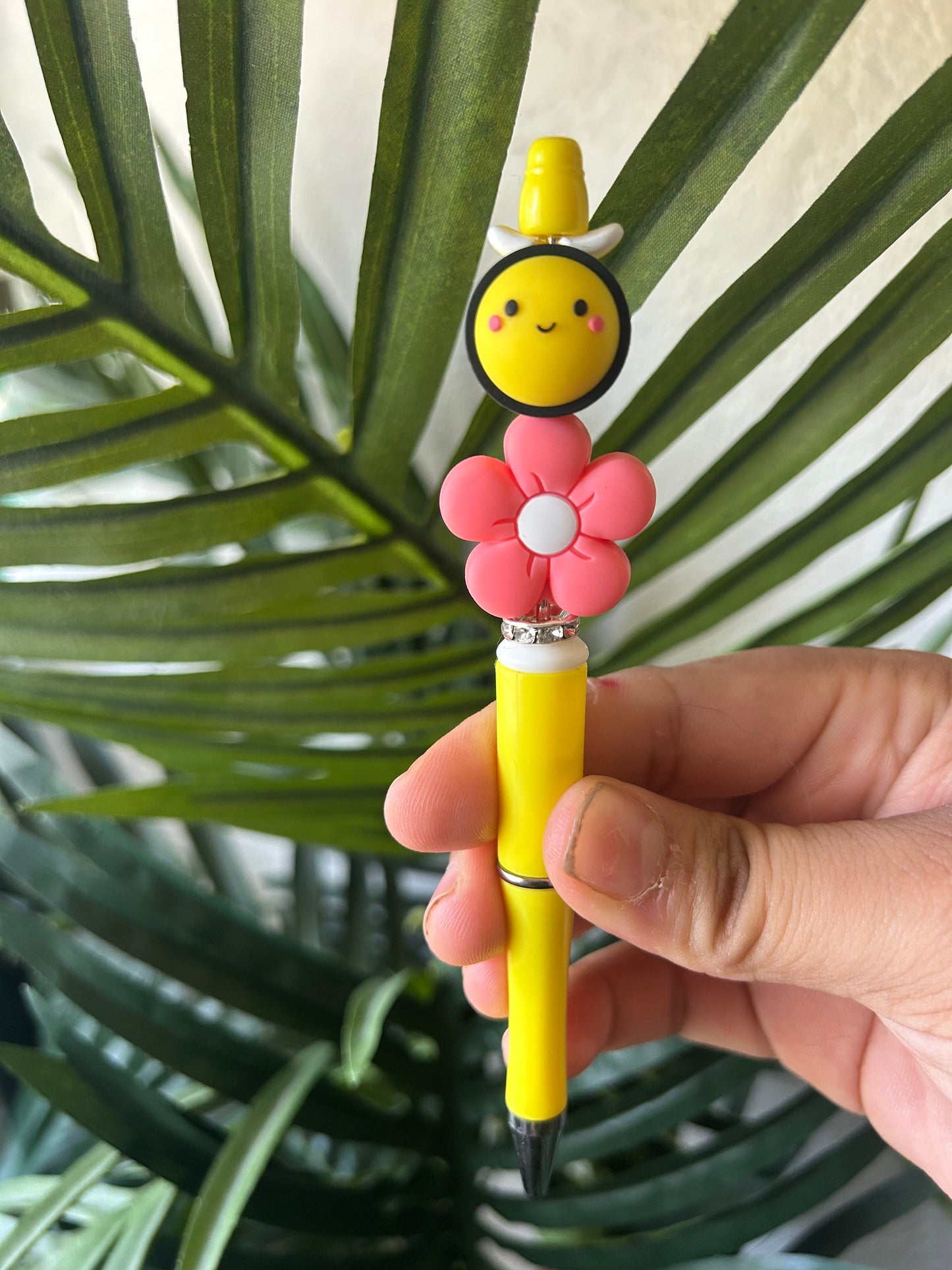 Bee Flower Spring Beaded Pens