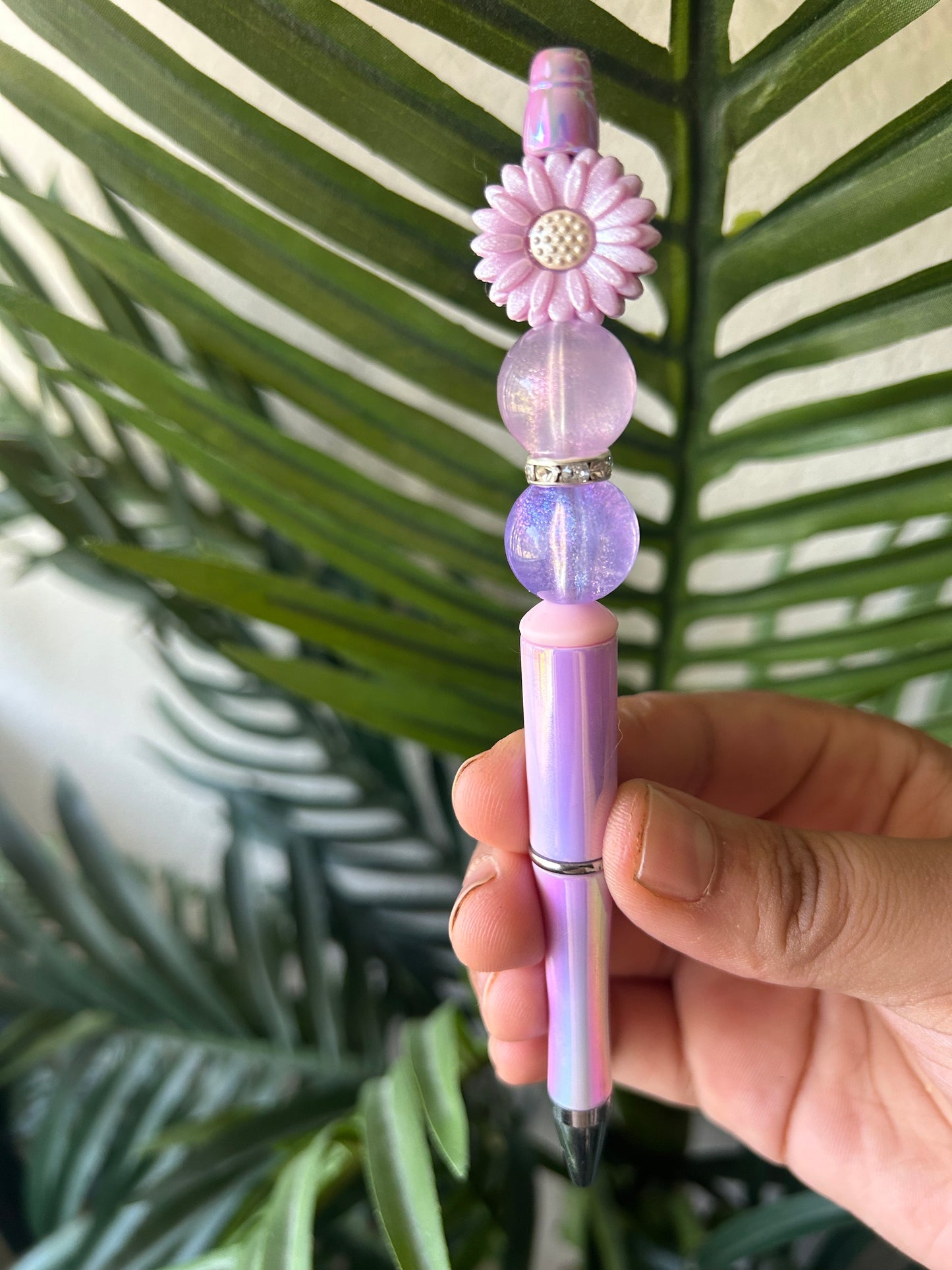 Opal Daisy Flower Beaded Pens