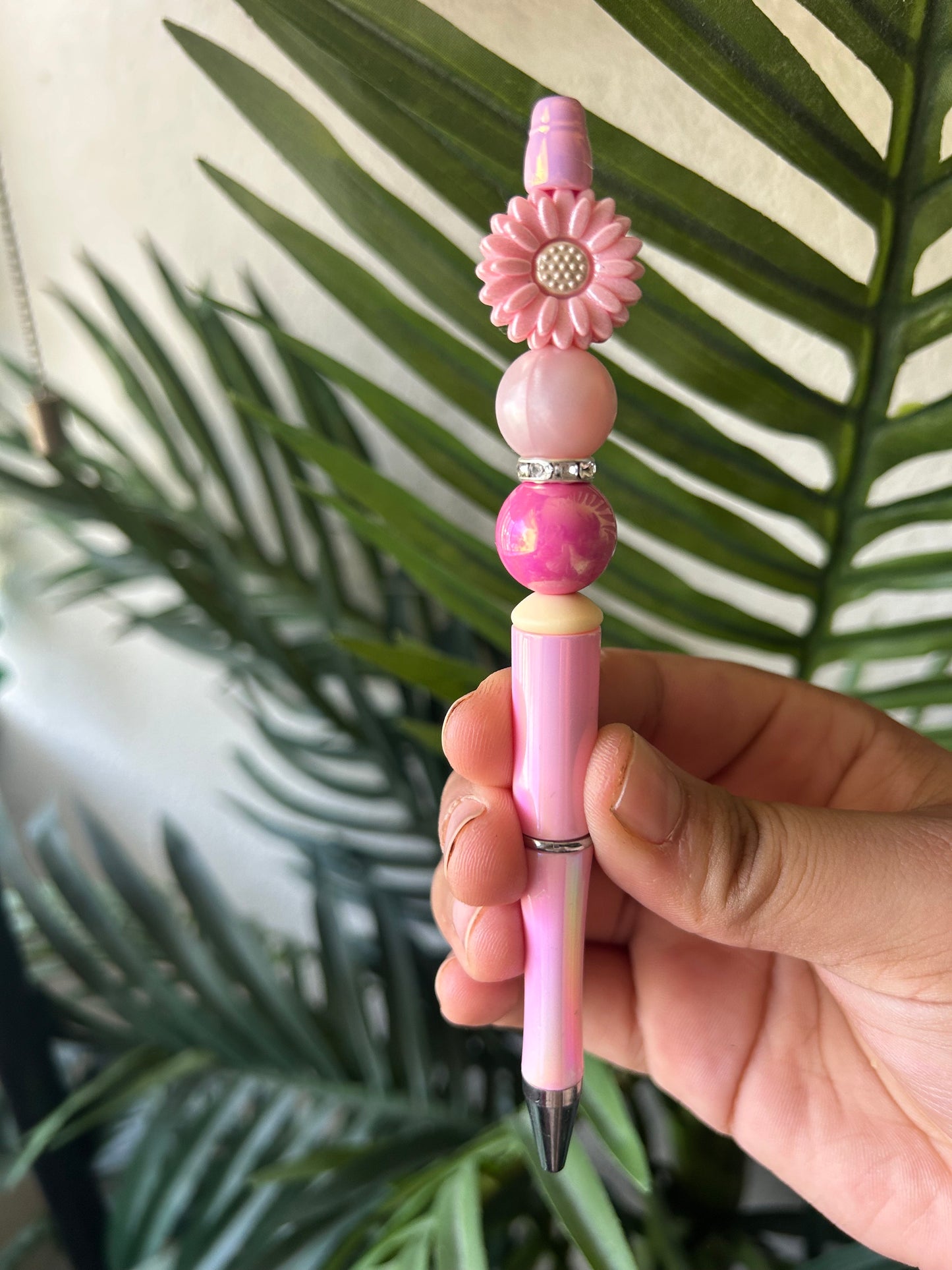 Opal Daisy Flower Beaded Pens