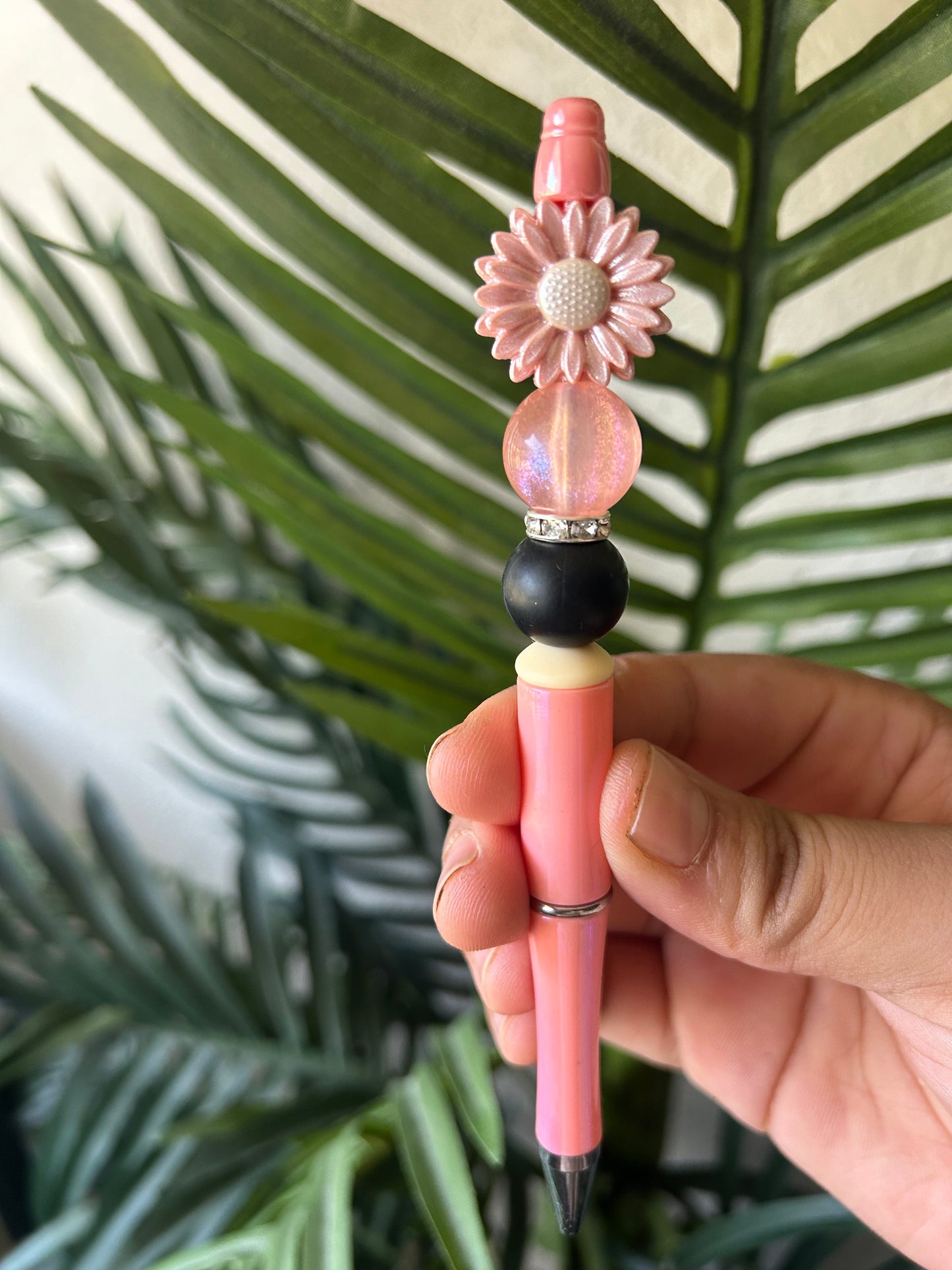 Opal Daisy Flower Beaded Pens
