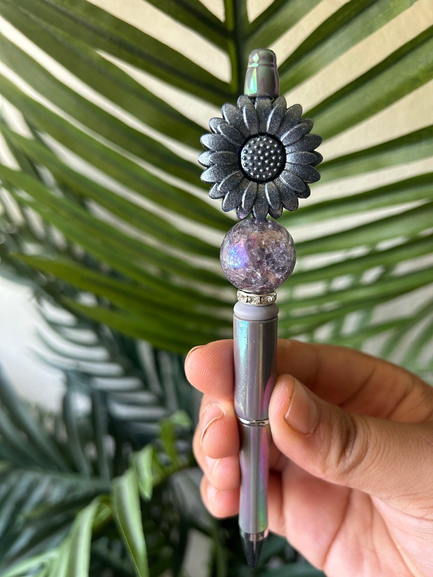Opal Daisy Flower Beaded Pens