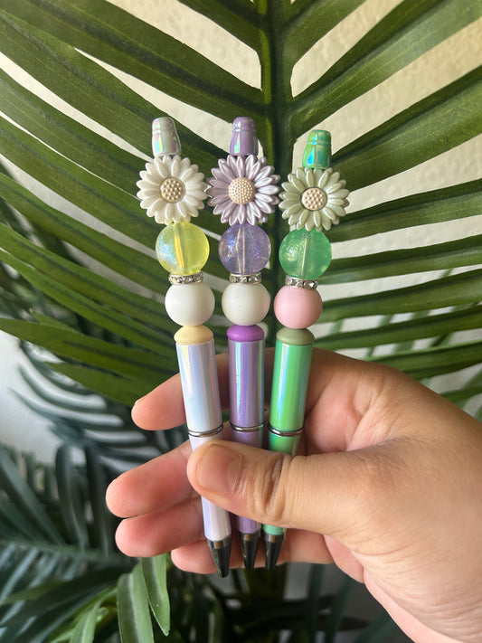Daisy Flower Beaded Pens