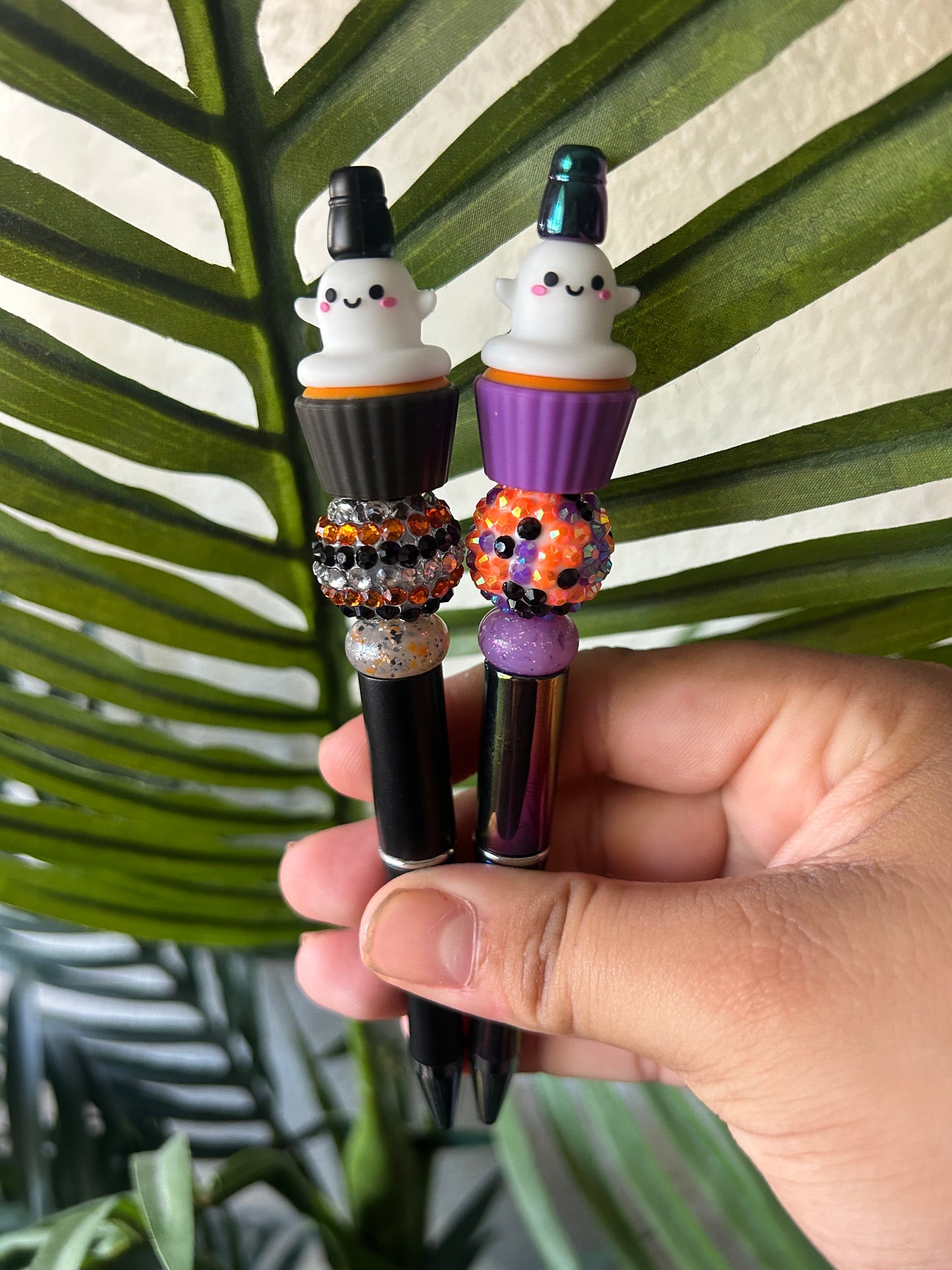 Ghost Cupcake Beaded Pens