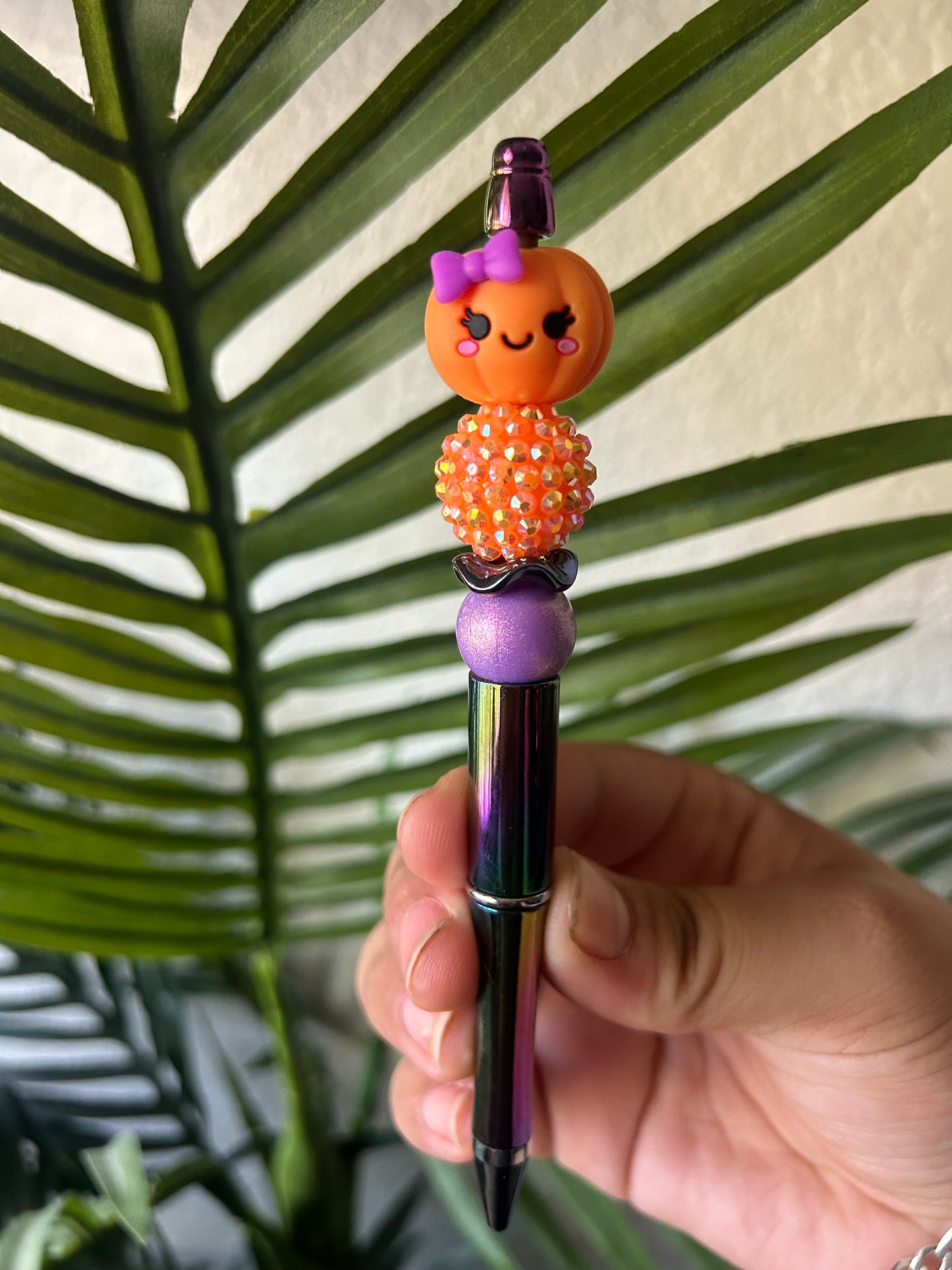 Pumpkin Bow Beaded Pens