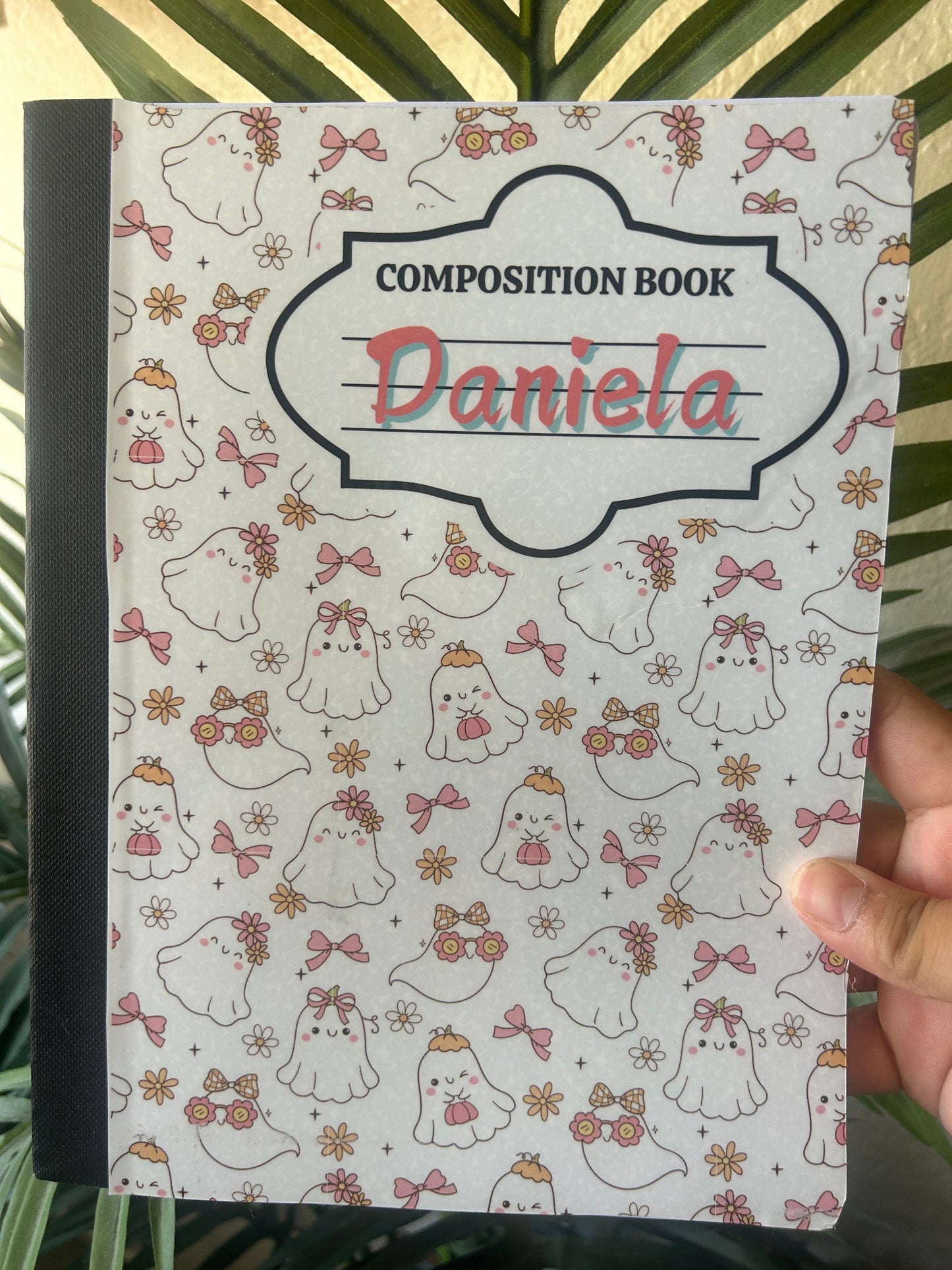Customized Composition Notebooks (Halloween Ghost Prints)
