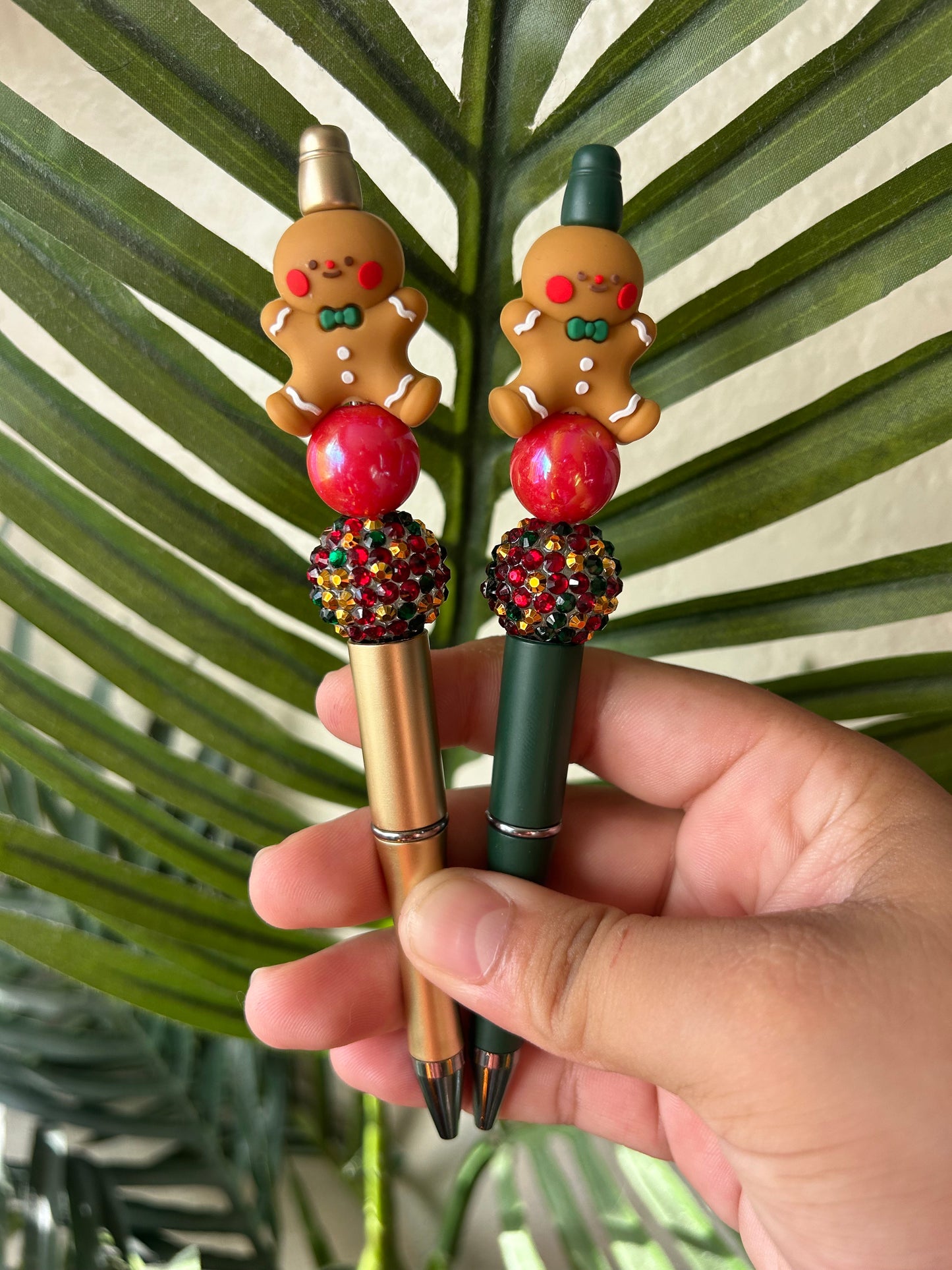 Gingerbread Man Beaded Pens