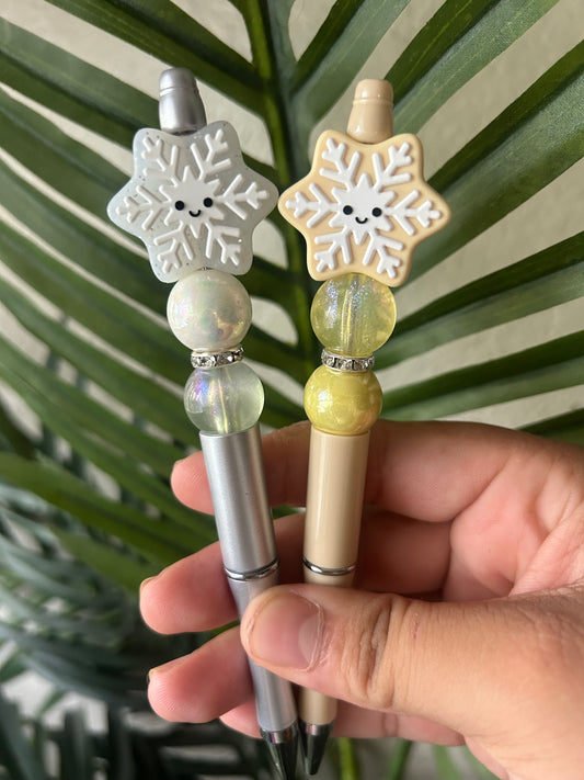 Snowflake Beaded Pens