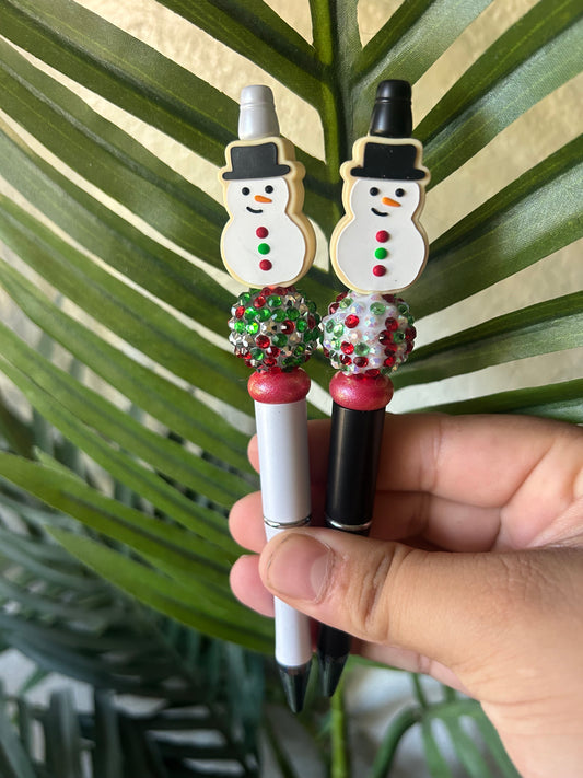 Snowman Cookie Beaded Pens
