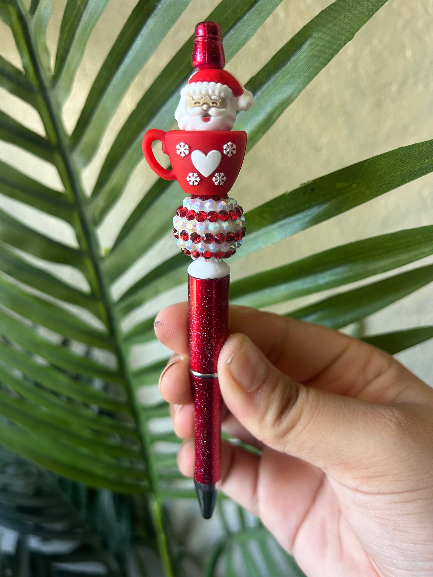 Hot Cocoa Christmas Cup Beaded Pens