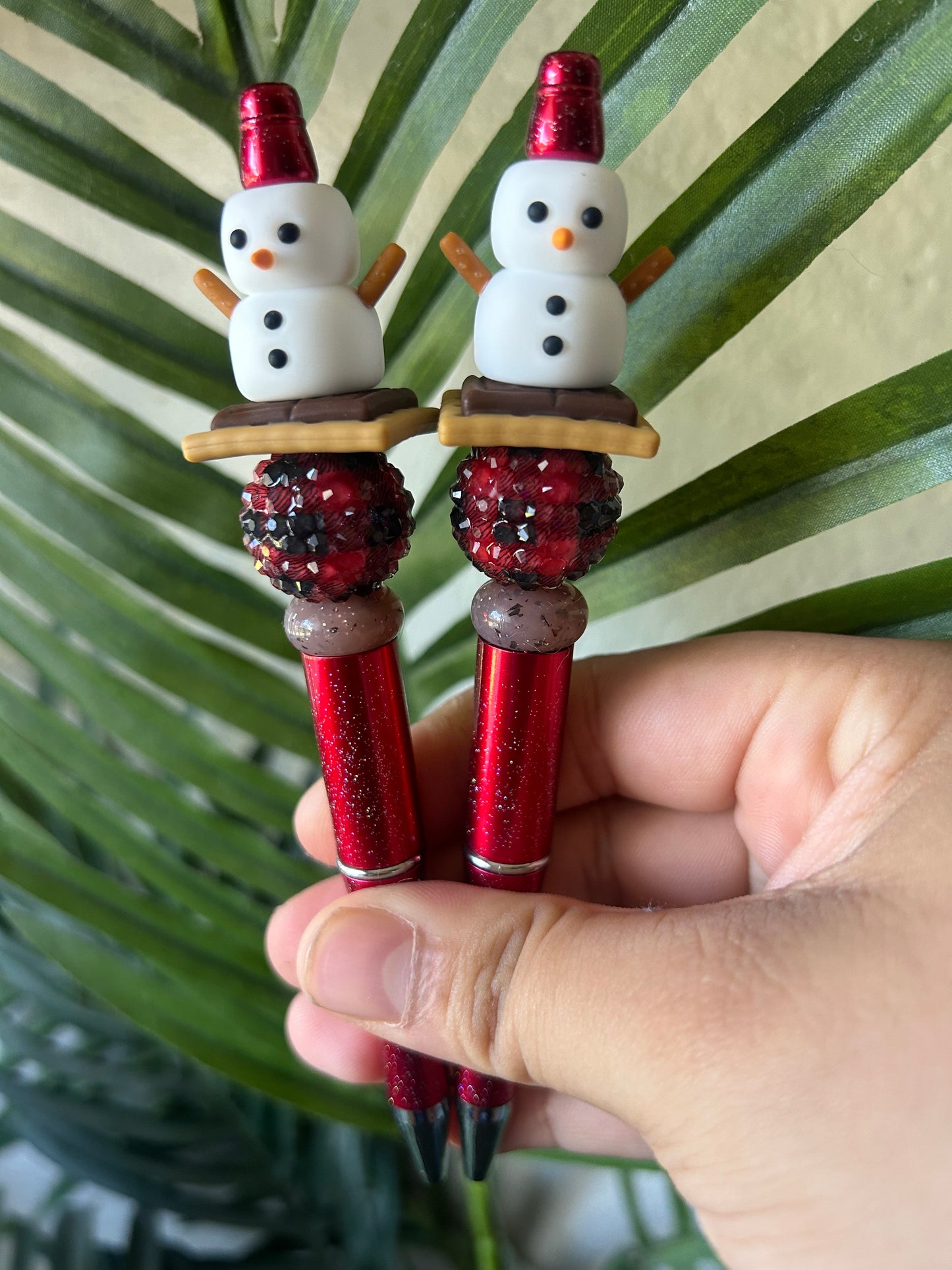 Snowman Smore Beaded Pens